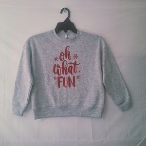 Kids Gray Sweatshirt with Red Print